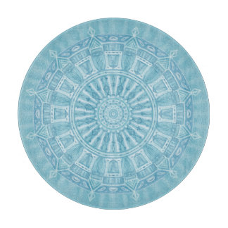 Planche À Découper Design boho bleu et turquoise moderne