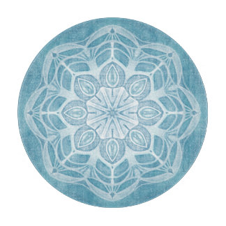 Planche À Découper Design boho bleu et turquoise moderne