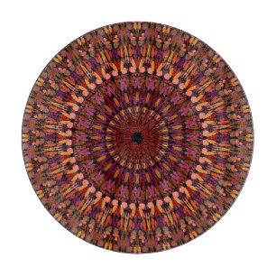 Planche À Découper Design Brown floral Mandala