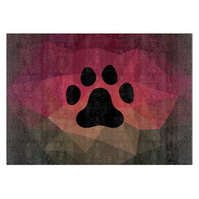 Planche À Découper Design convivial pour les animaux, patte chien/cha (Devant)