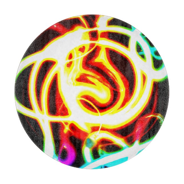 Planche À Découper Design d'art géométrique Neon pour vos besoins (Devant)