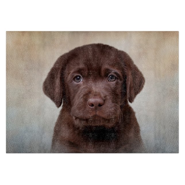 Planche À Découper Dessin de chiot Labrador (Devant)