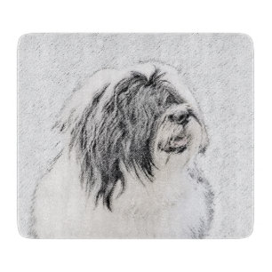 Planche À Découper Dessin de collie à oreilles - Joli art original de