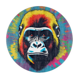 Planche À Découper Dessin de dessin de peinture Gorilla Pop