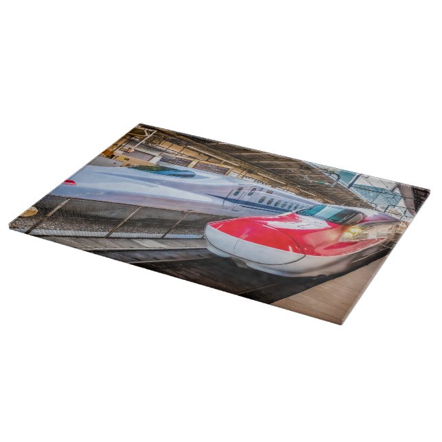 Planche À Découper Deux Shinkansen à la gare de Tokyo (Coin)