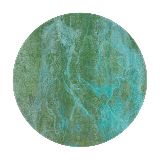 Planche À Découper Deux tons de marbre vert     (Devant)