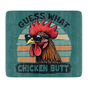Planche À Découper Devinez quoi Cul de Poulet Drôle Rétro Coq