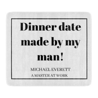 Planche À Découper Dîner personnalisé Funny date fait par mon homme