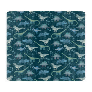 Planche À Découper Dinosaur Motif Turquoise Vert