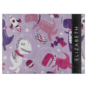 Planche À Découper Dinosaures Spatiaux, Dinosaures Mignons, Étoiles,