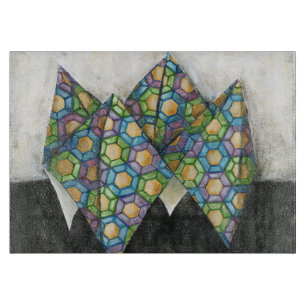 Planche À Découper Diseur de bonne aventure d'origami sur le papier