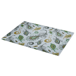 Planche À Découper Diverses plumes colorées