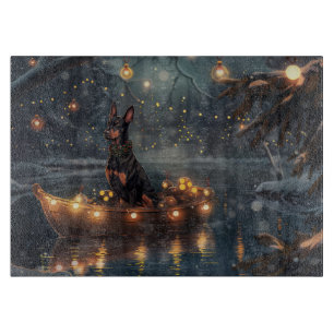 Planche À Découper Doberman Christmas Festive Voyage