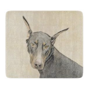Planche À Découper Doberman Pinscher Peinture - Art Chien original