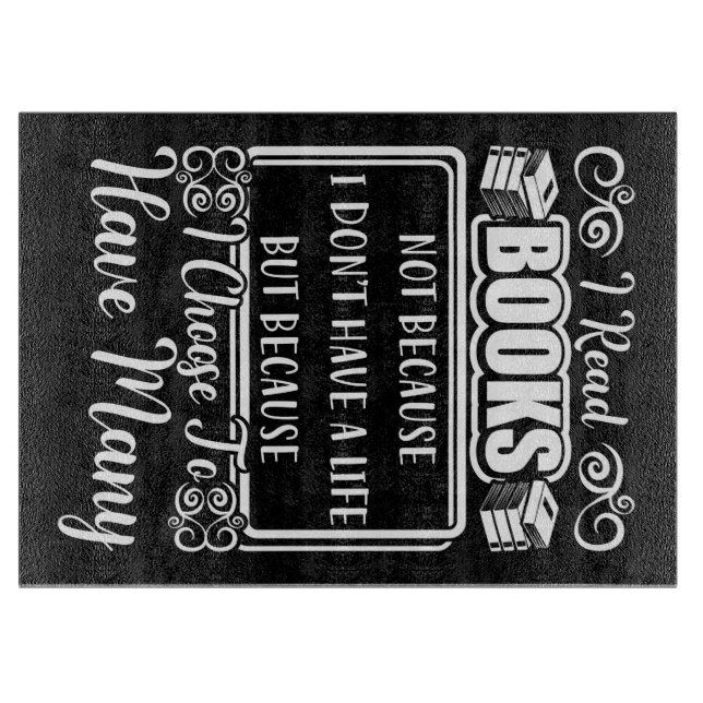 Planche À Découper Don de lecteur J'ai beaucoup de livres (Devant)