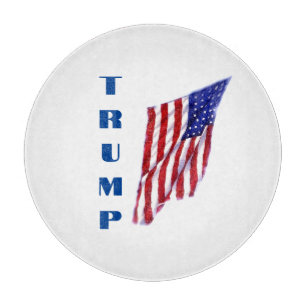 Planche À Découper Donald Trump American Flag Pop Art