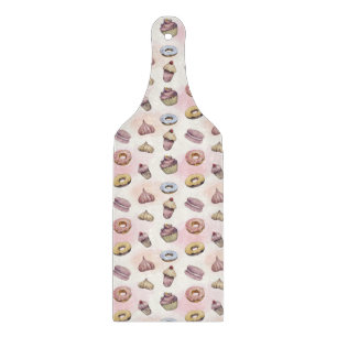 Planche À Découper Donuts Cupcakes Mignon Tendance Forêt Aquarelle