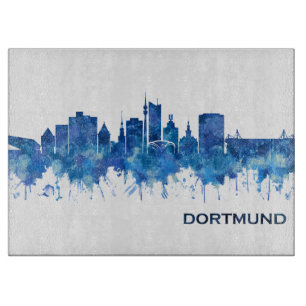 Planche À Découper Dortmund Allemagne Skyline Blue