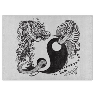 Planche À Découper dragon and tiger yin yang