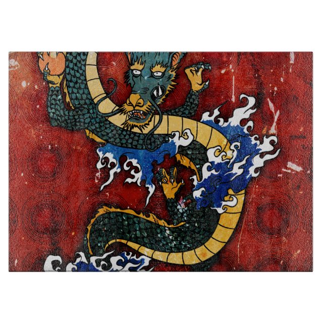 Planche À Découper Dragon japonais (Devant)