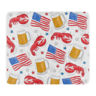 Planche À Découper Drapeau américain patriotique étoile de la bière