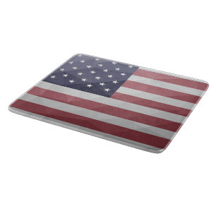 Planche À Découper Drapeau américain Rouge Blanc Bleu Amérique Mesh g
