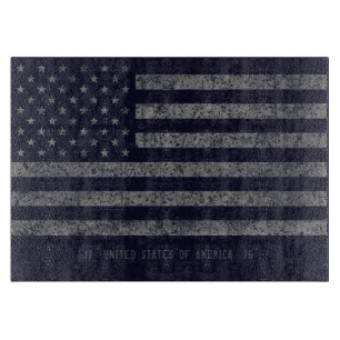 Planche À Découper Drapeau américain Vintage Blue Grunge