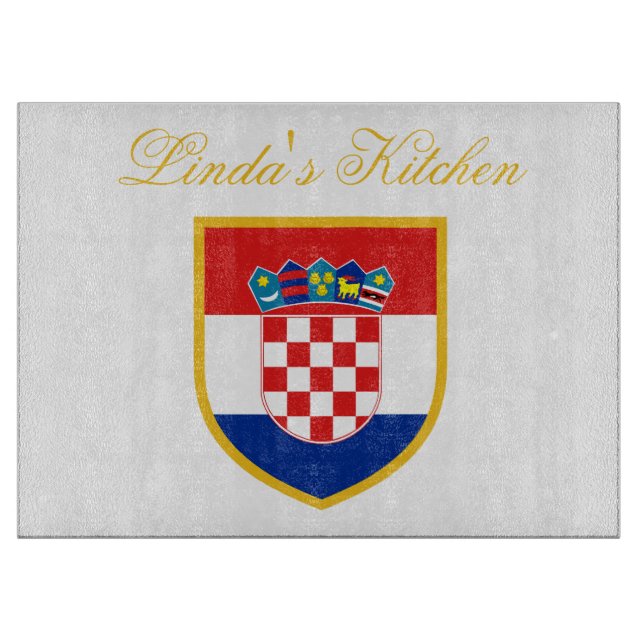 Planche À Découper Drapeau de la Croatie personnalisé (Devant)
