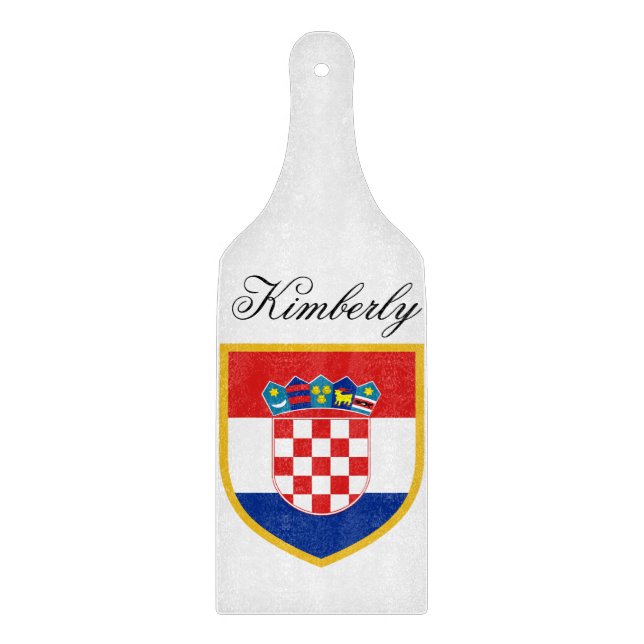 Planche À Découper Drapeau de la Croatie personnalisé (Devant)