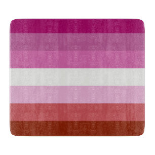 Planche À Découper Drapeau de la fierté lesbienne rose