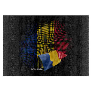 Planche À Découper Drapeau de la Roumanie