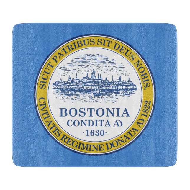 Planche À Découper Drapeau de la ville de Boston (Massachusetts) (Devant)
