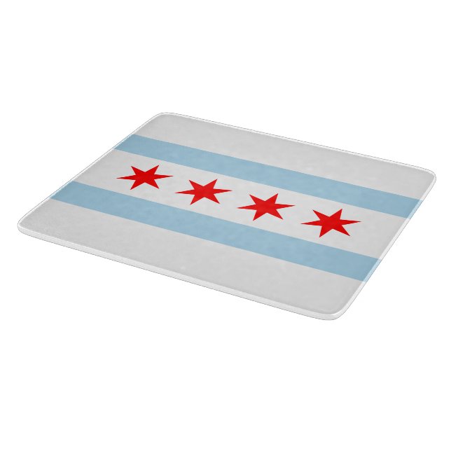 Planche À Découper Drapeau de la ville de Chicago (Illinois) (Coin)