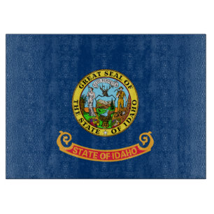 Planche À Découper Drapeau de l'Idaho : Etat de Gem, Amérique Montagn