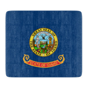 Planche À Découper Drapeau de l'Idaho : Etat de Gem, Amérique Montagn