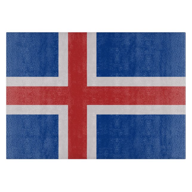 Planche À Découper Drapeau de l'Islande (Devant)