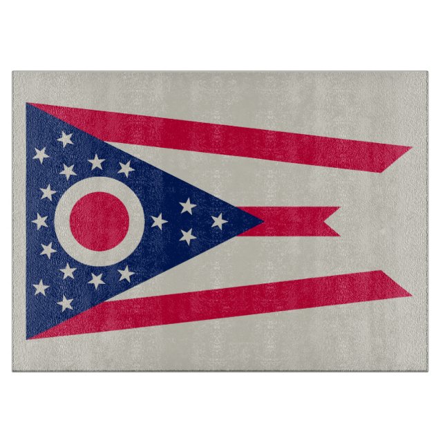 Planche À Découper Drapeau de l'Ohio : La Bannière de l'État Buckeye (Devant)