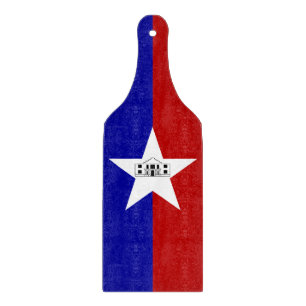 Planche À Découper Drapeau de pagaie en verre de San Antonio