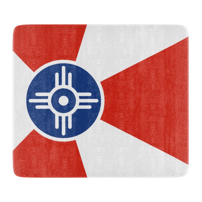 Planche À Découper Drapeau de Wichita (Kansas, USA) (Devant)