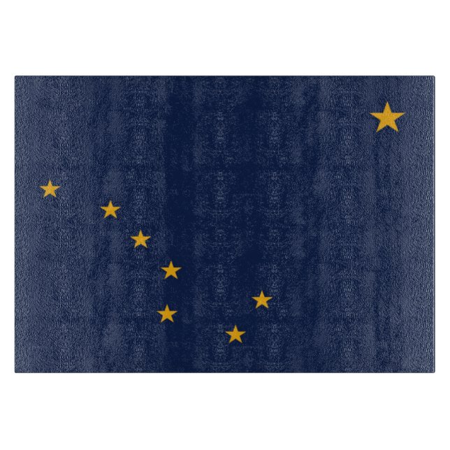 Planche À Découper Drapeau d'État de l'Alaska, États-Unis (Devant)