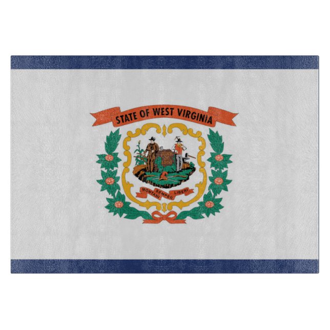 Planche À Découper Drapeau d'État de Virginie-Occidentale, États-Unis (Devant)