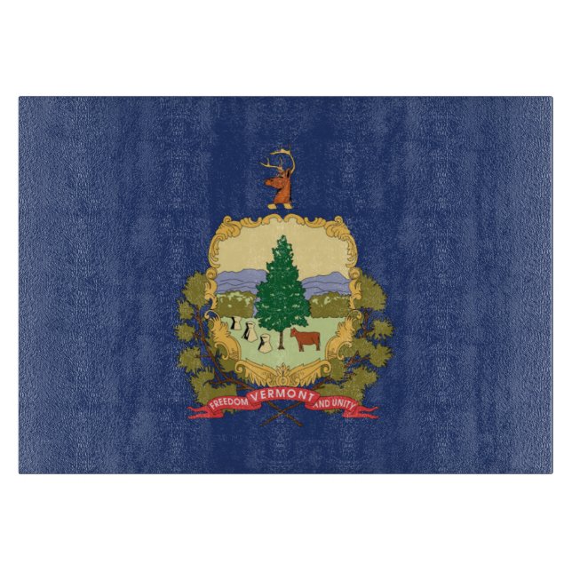 Planche À Découper Drapeau d'État du Vermont (États-Unis) (Devant)
