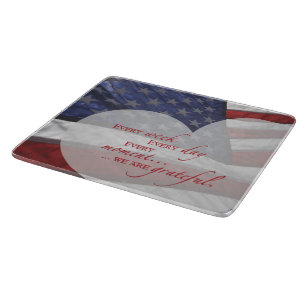 Planche À Découper Drapeau du coeur patriotique, appréciation militai