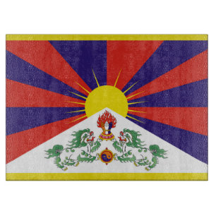 Planche À Découper Drapeau du Tibet libre