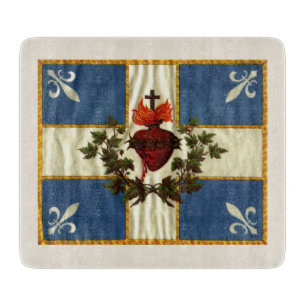Planche À Découper Drapeau Québec antique Carillon Sacré-Cœur