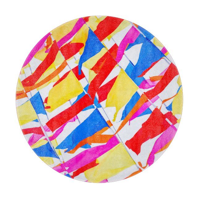 Planche À Découper Drapeaux colorés (Devant)