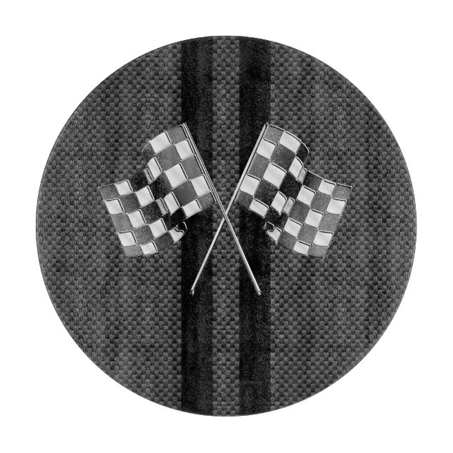 Planche À Découper Drapeaux de course modernes en fibre de carbone (Devant)