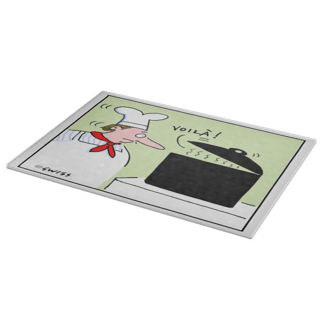 Planche À Découper Drôle Chef français avec Moustache et dessin Casqu (Coin)