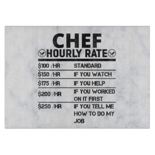 Planche À Découper Drôle Chef Horaire Conseil de coupe