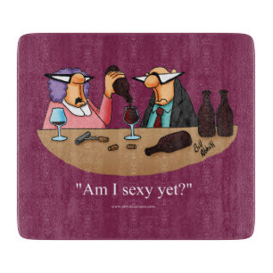 Planche à découper drôle d'Humour à vin